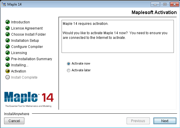 Fil:Maple14 installasjon activation1.png